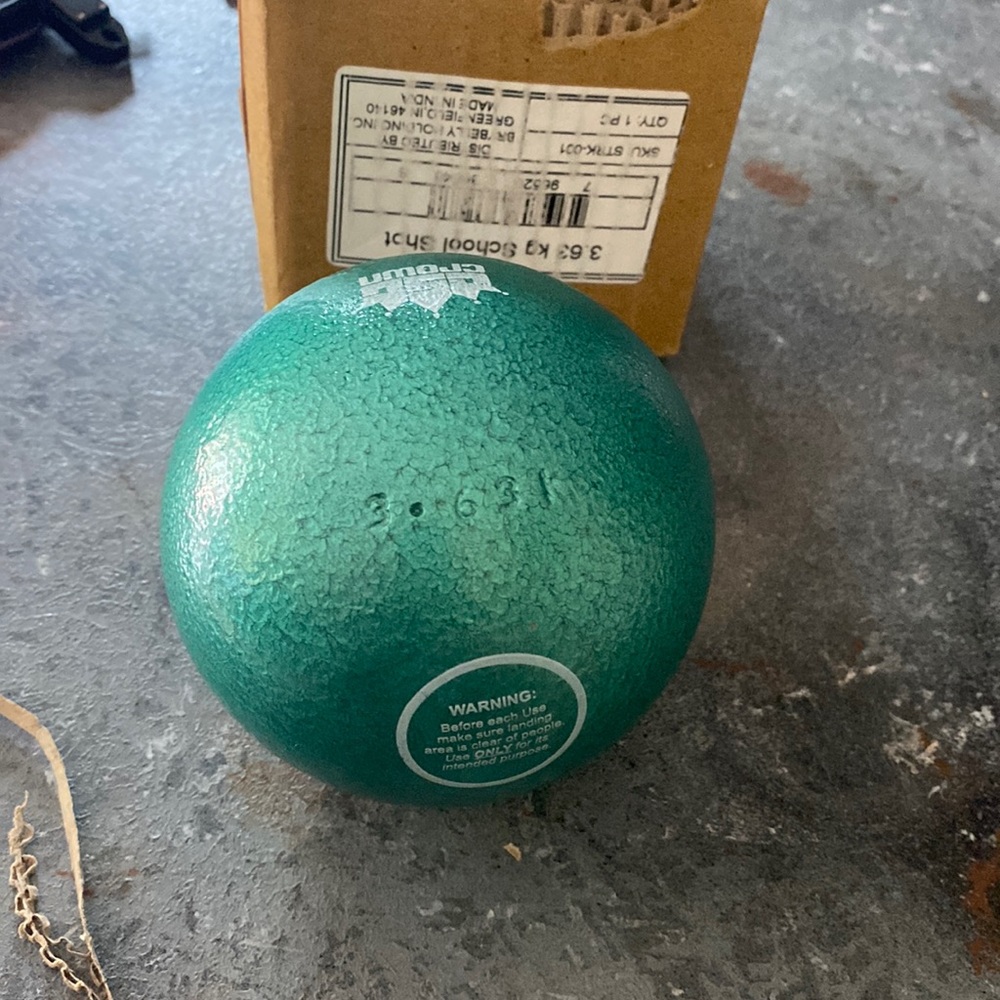 Shot put throwing ball